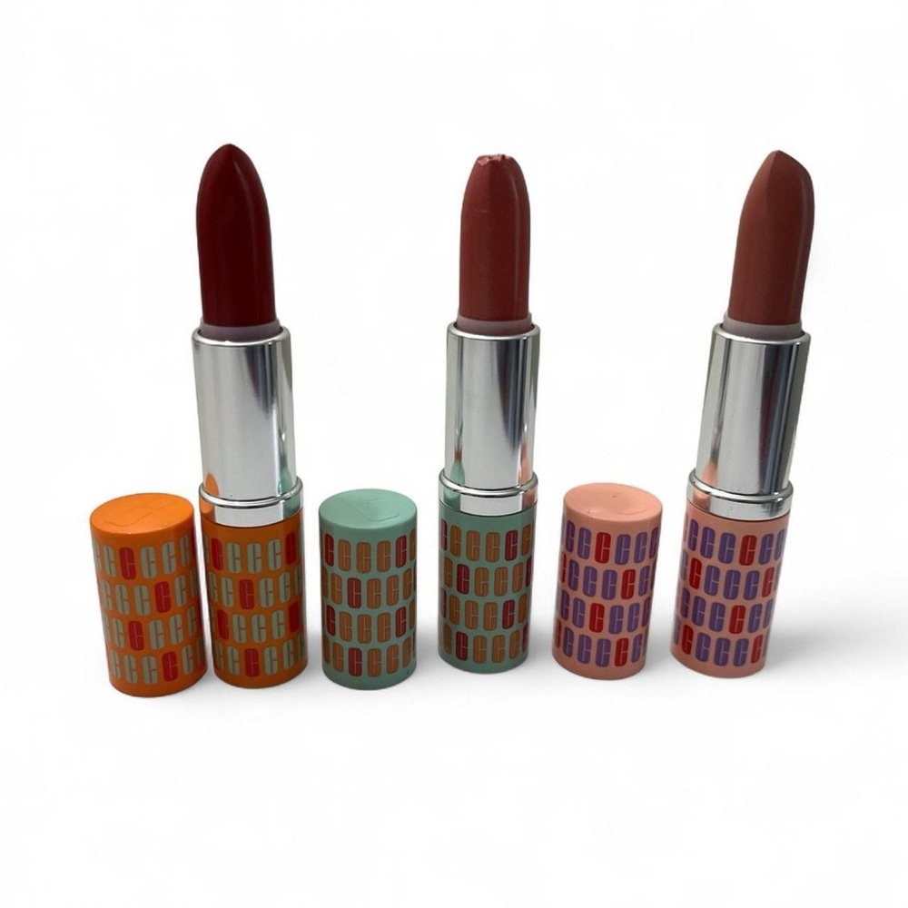 Clinique Kisses Pop Lip Colour Primer Limited Edition Lipsticks 3 Piece Set NWOT
